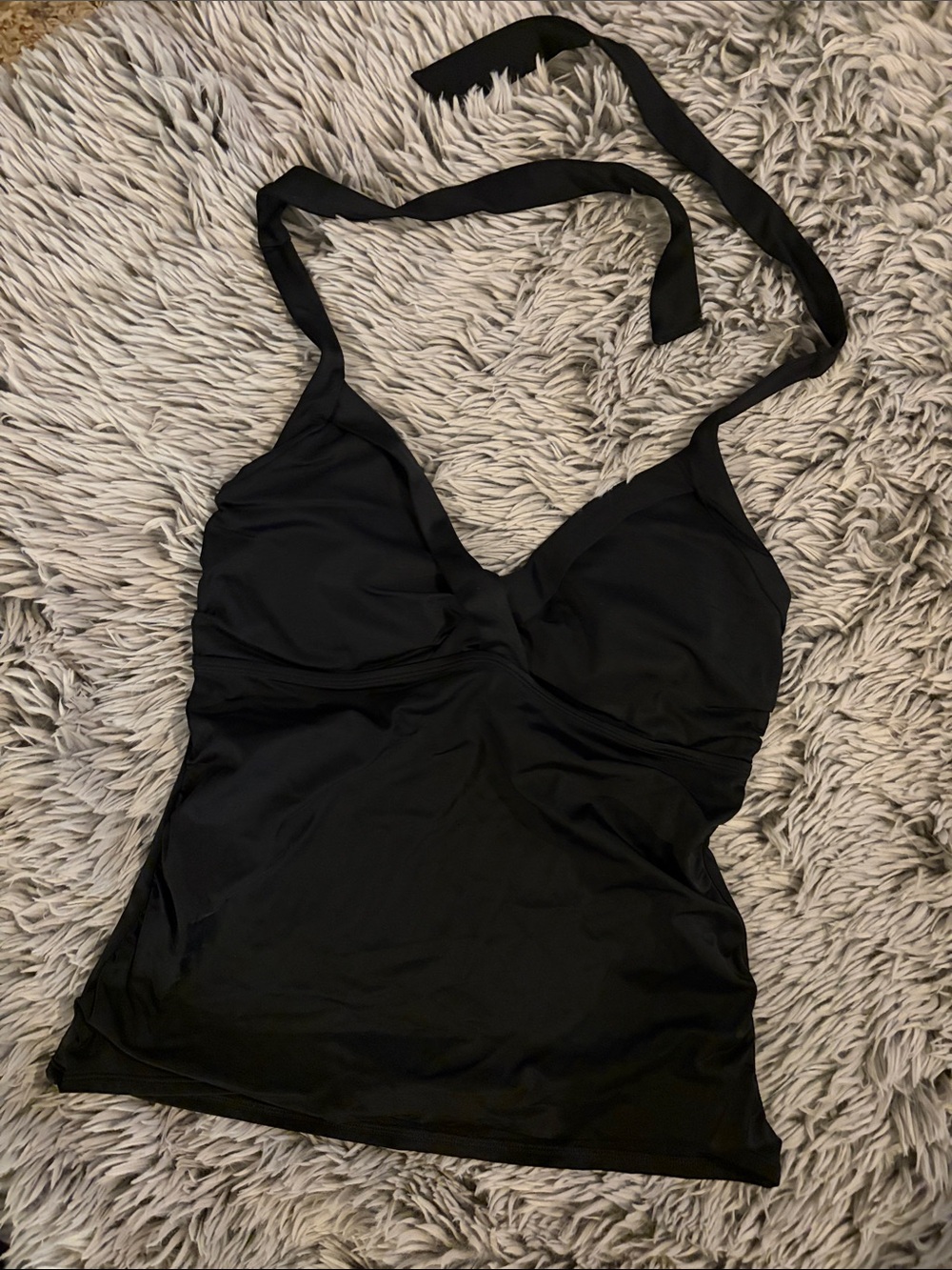 ATHLETA, Black Halter Tankini Top - Women's Swim